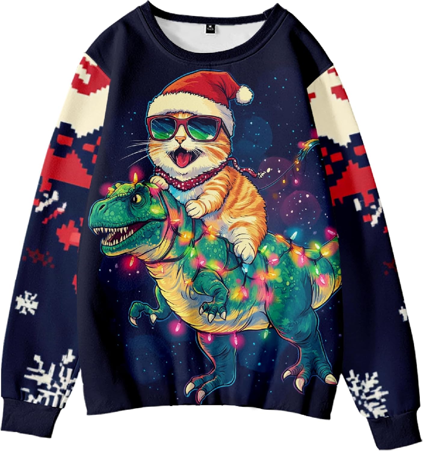 MARSVOVO Ugly Christmas Sweatshirt Men Women Crewneck Long Sleeve Xmas Sweater Unisex Fashion Hoodies for Party