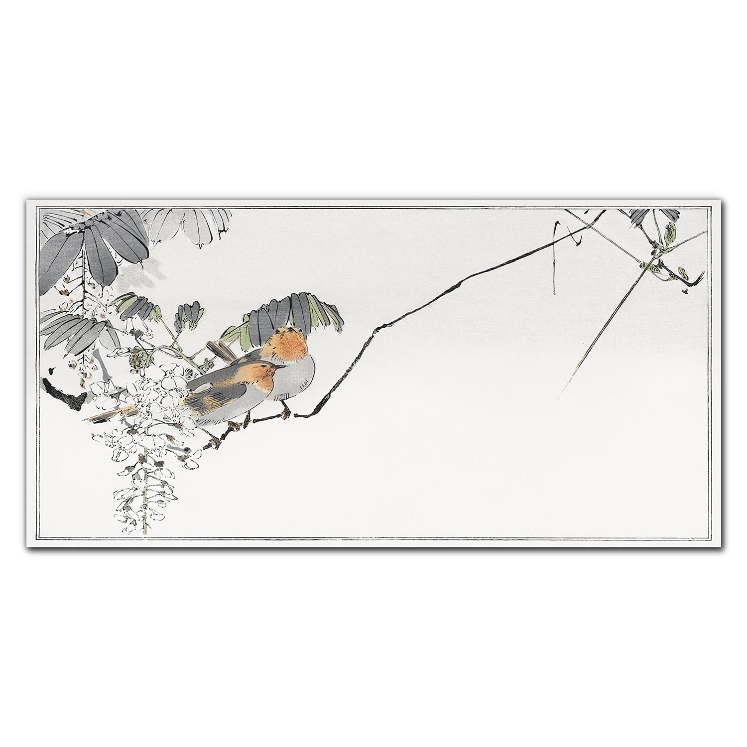 Protection murale cuisine anti-graisse avec crédence en verre trempé oiseau