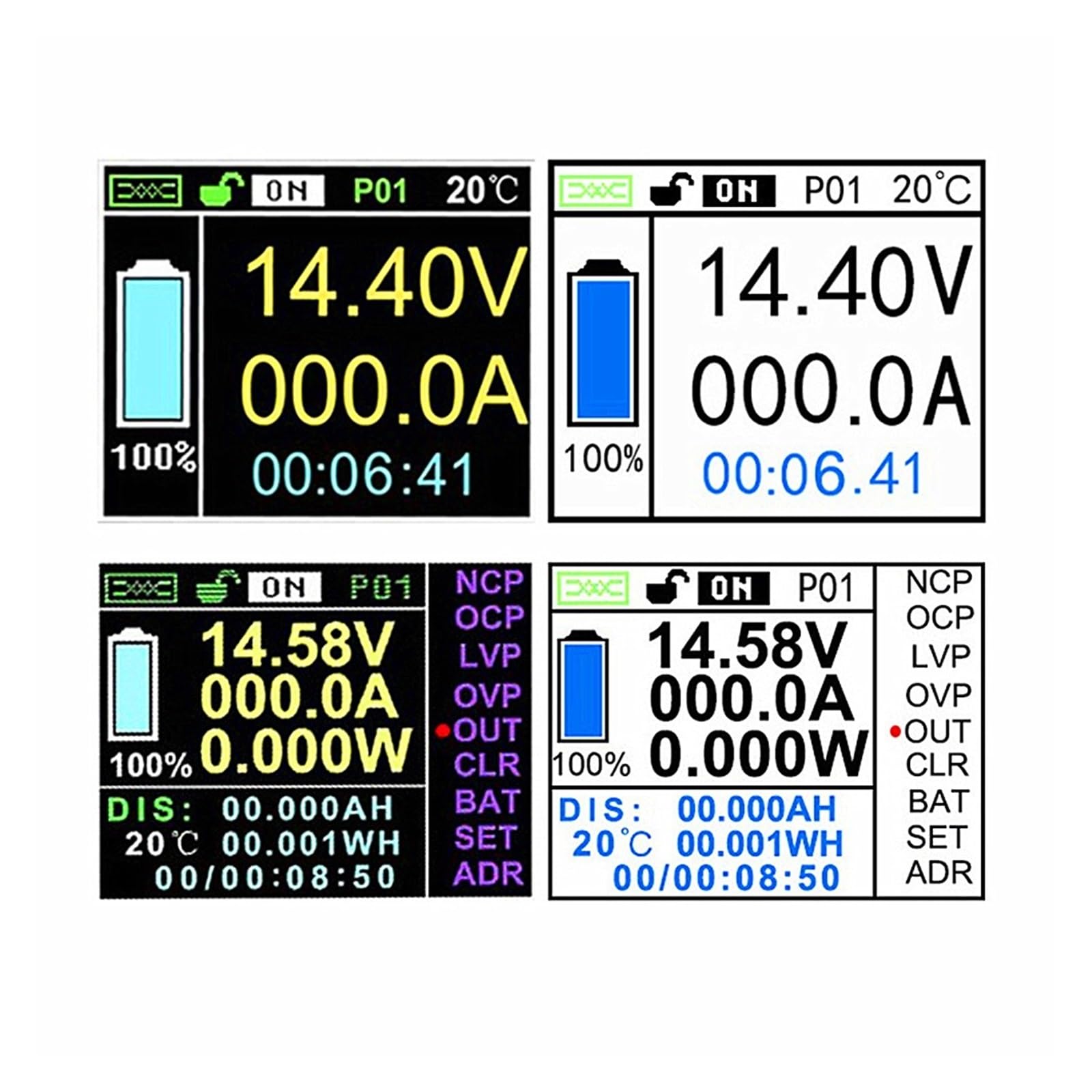 Medidor De Voltaje LCD Inalámbrico 120V CC, 50A, Capacidad Potencia Vatios Corriente, Combinado Digital, Probador Batería Coche Detección Rápida Precisa