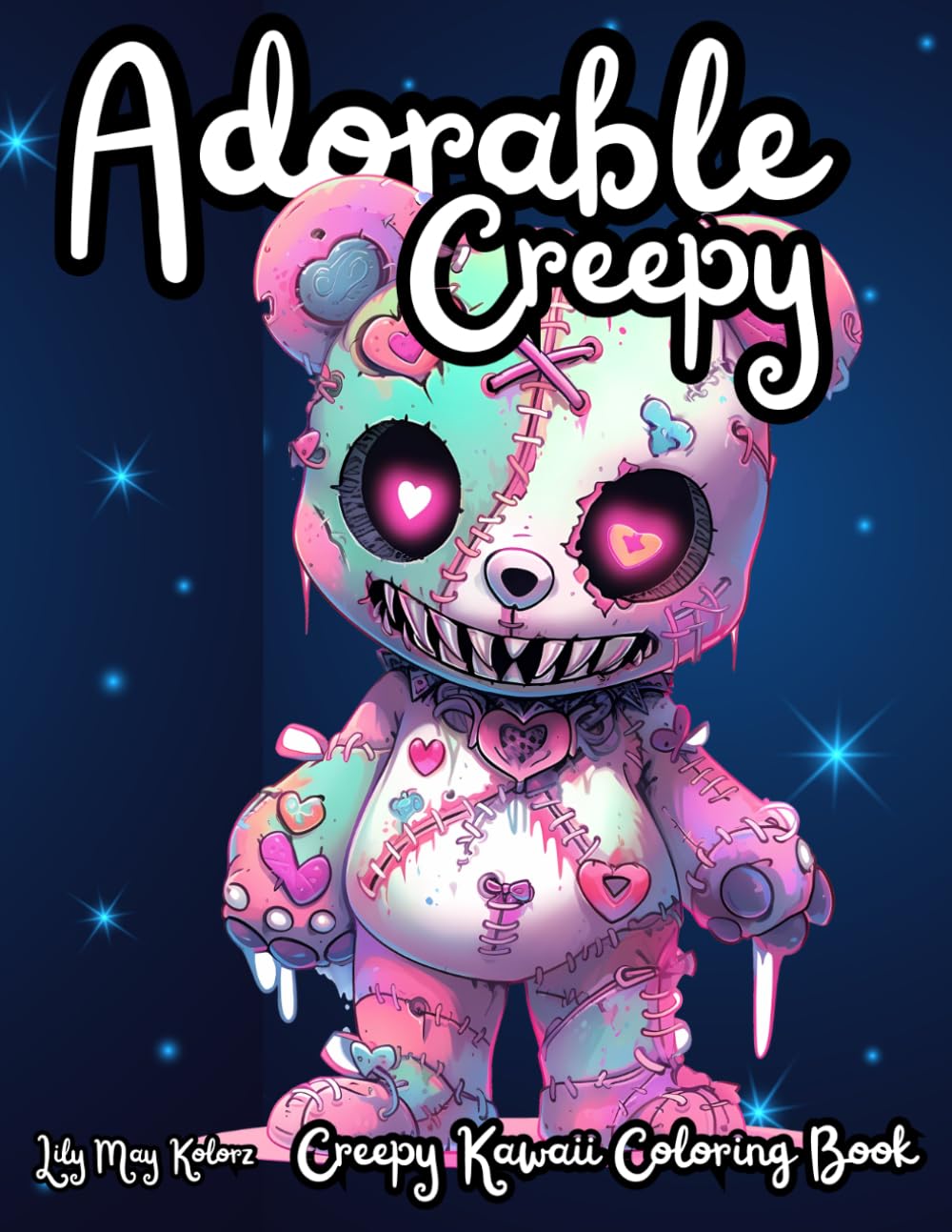 Adorable Creepy Coloring Book with Spooky Gothic Cute Kawaii Creatures Monsters and Animals for Adults and Teens: Easy Halloween Coloring Activity for Fun and Relaxation (Spooky Cute Coloring Books)