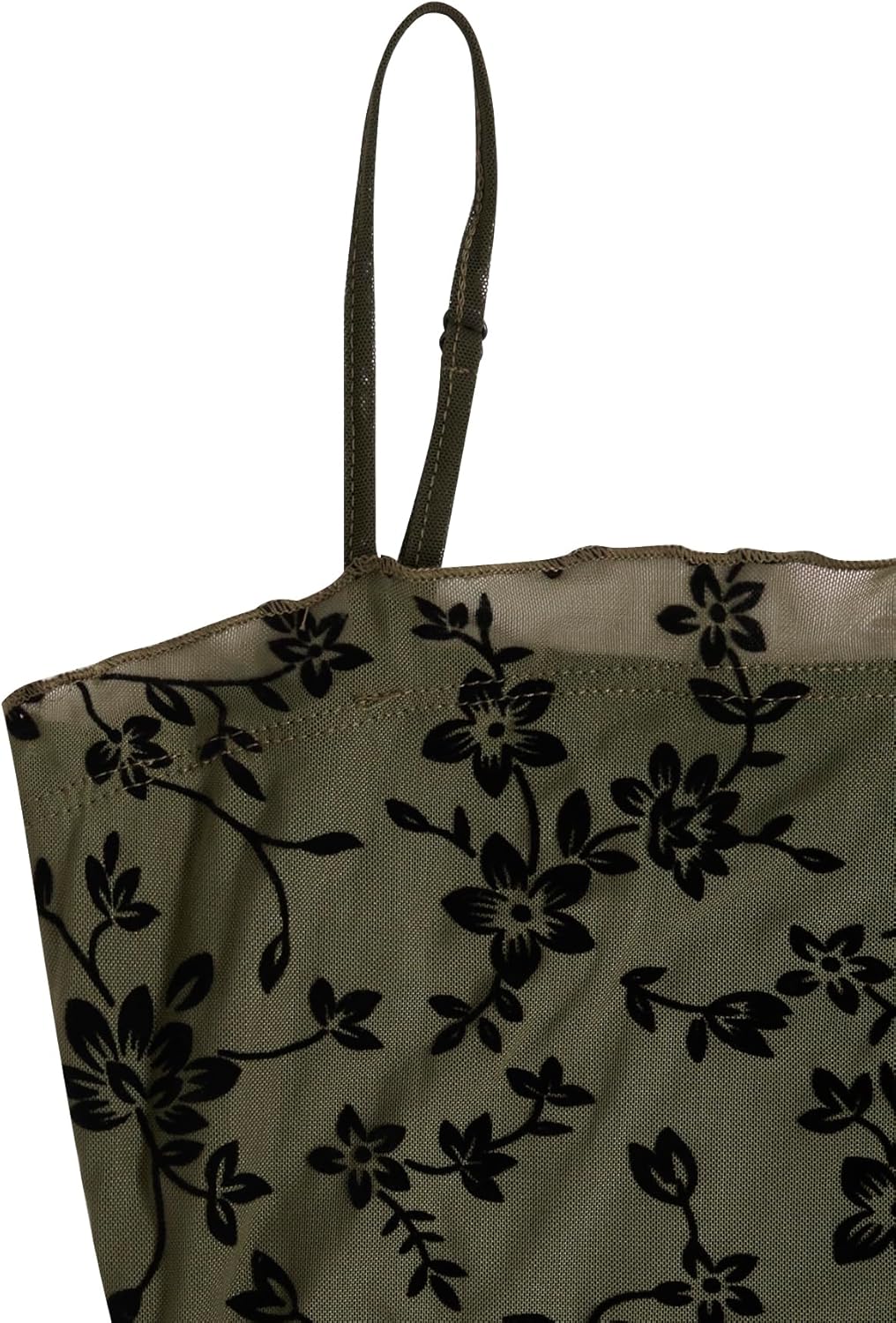 Verdusa Women's Floral Mesh Bodycon Long Cami Dress Slimming Dress Semi Formal Dresses Holiday Party Outfits - Image 4