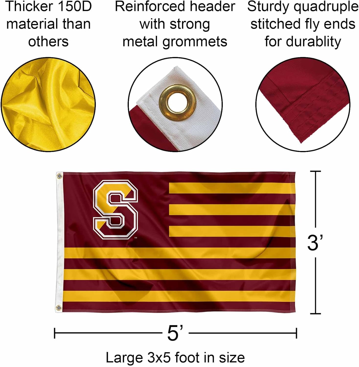 Salisbury Sea Gulls American Stripes Nation Flag - Image 2