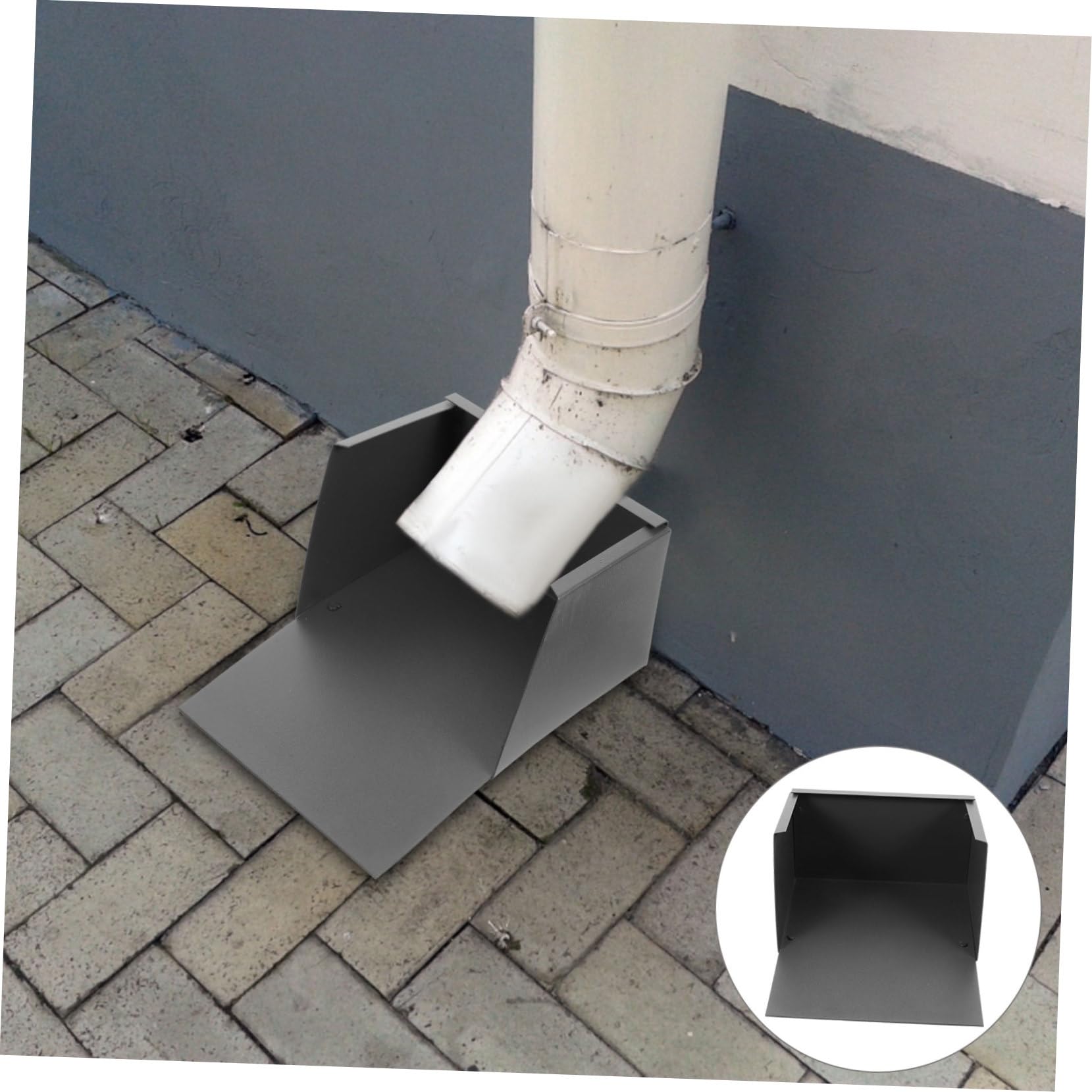 DOITOOL Aluminum Alloy Downspout Splash Block for Rainwater Collection Gutter Drain Extension Capacity Outdoor Drainage for Villas and Buildings - Image 3