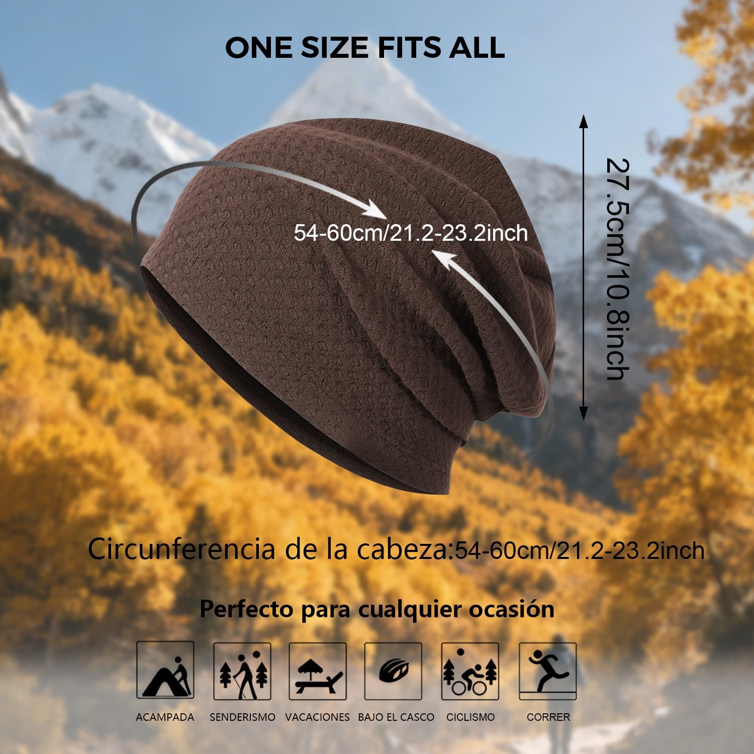 2 Pack Spring Slouchy Beanie for Men Women Lightweight Stacked Skull Cap Chemo Cap Night Sleeping Hat - Image 6