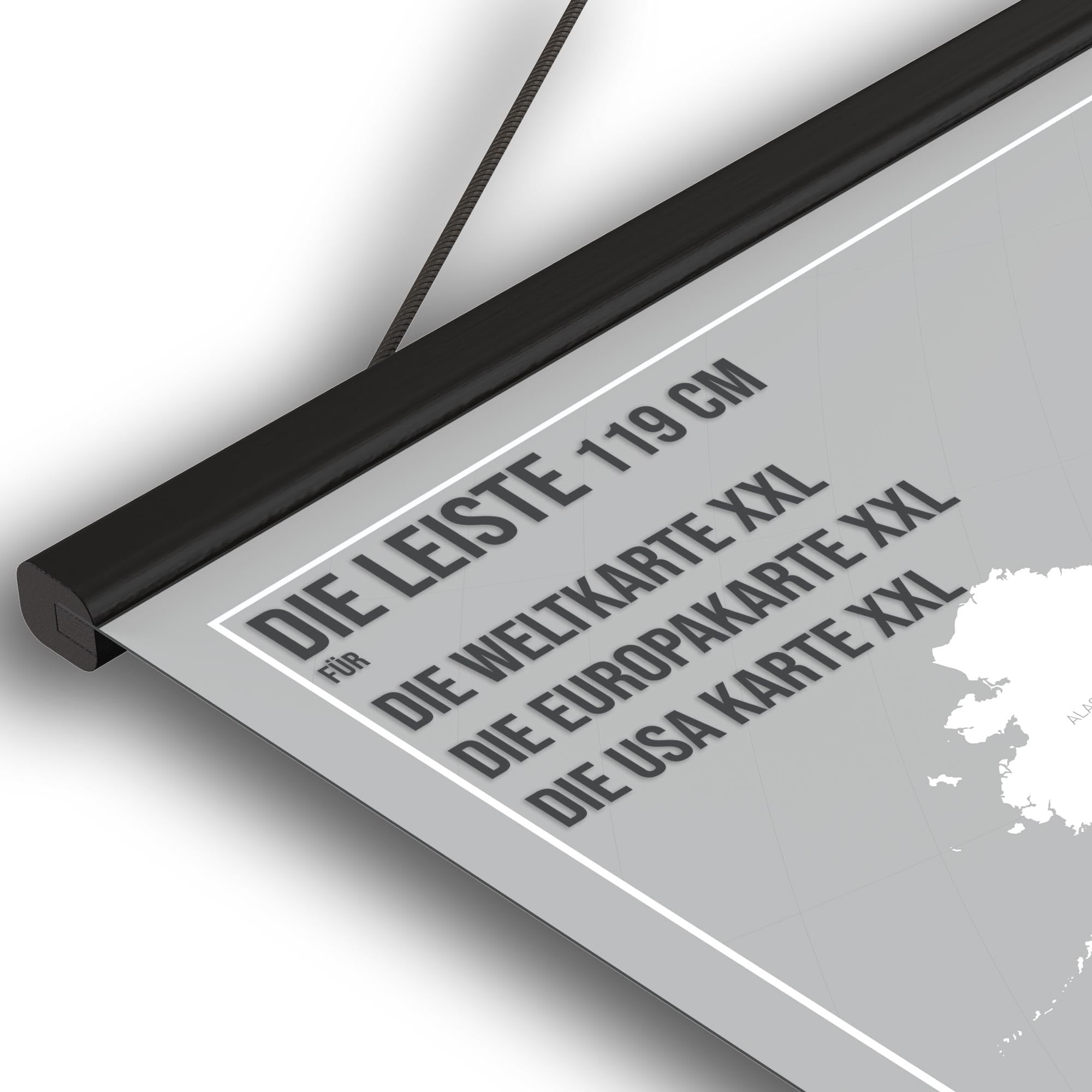 Die Leiste [Schwarz] Schraubbare Klemmleiste für Magnetische Karten 119 CM