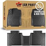 LAX No-Smell TPE Floor Mats for 2015-26 Ford F150, 2022-26 F150 Lightning SuperCrew Cab Without Fold Flat Storage Box, All Season Protection Mats for Trucks, Front and 2nd Seat Floor Liners,