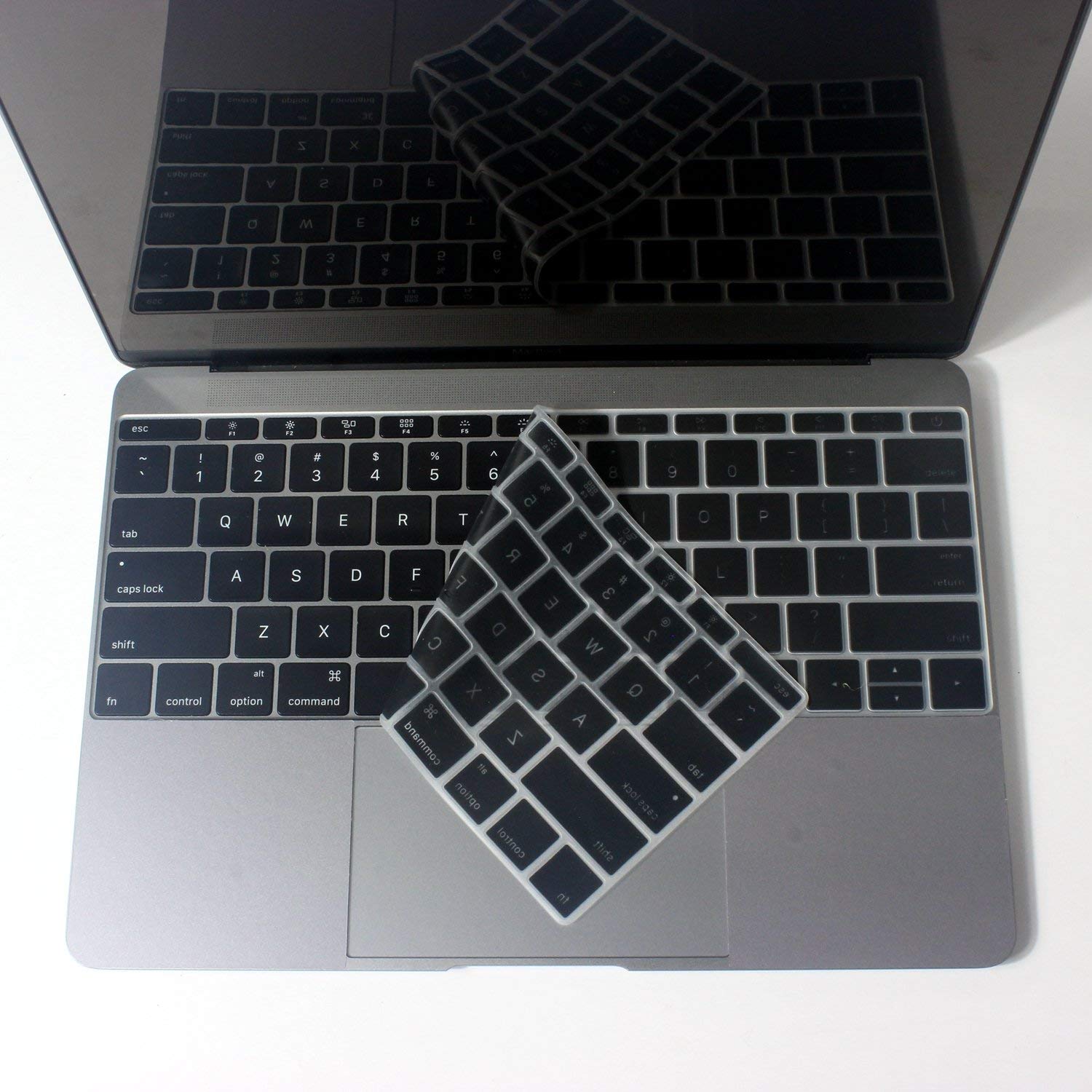 OJOS Keyboard Cover Protector Compatible MacBook Pro 13 inch Without Touch Bar 2017/2016 Keyboard Protector Keyboard Skin Protector Model - A1708 and MacBook 12 inch A1534 Silicone Black (B07GCGBFDQ) Amazon Price History, Amazon Price Tracker