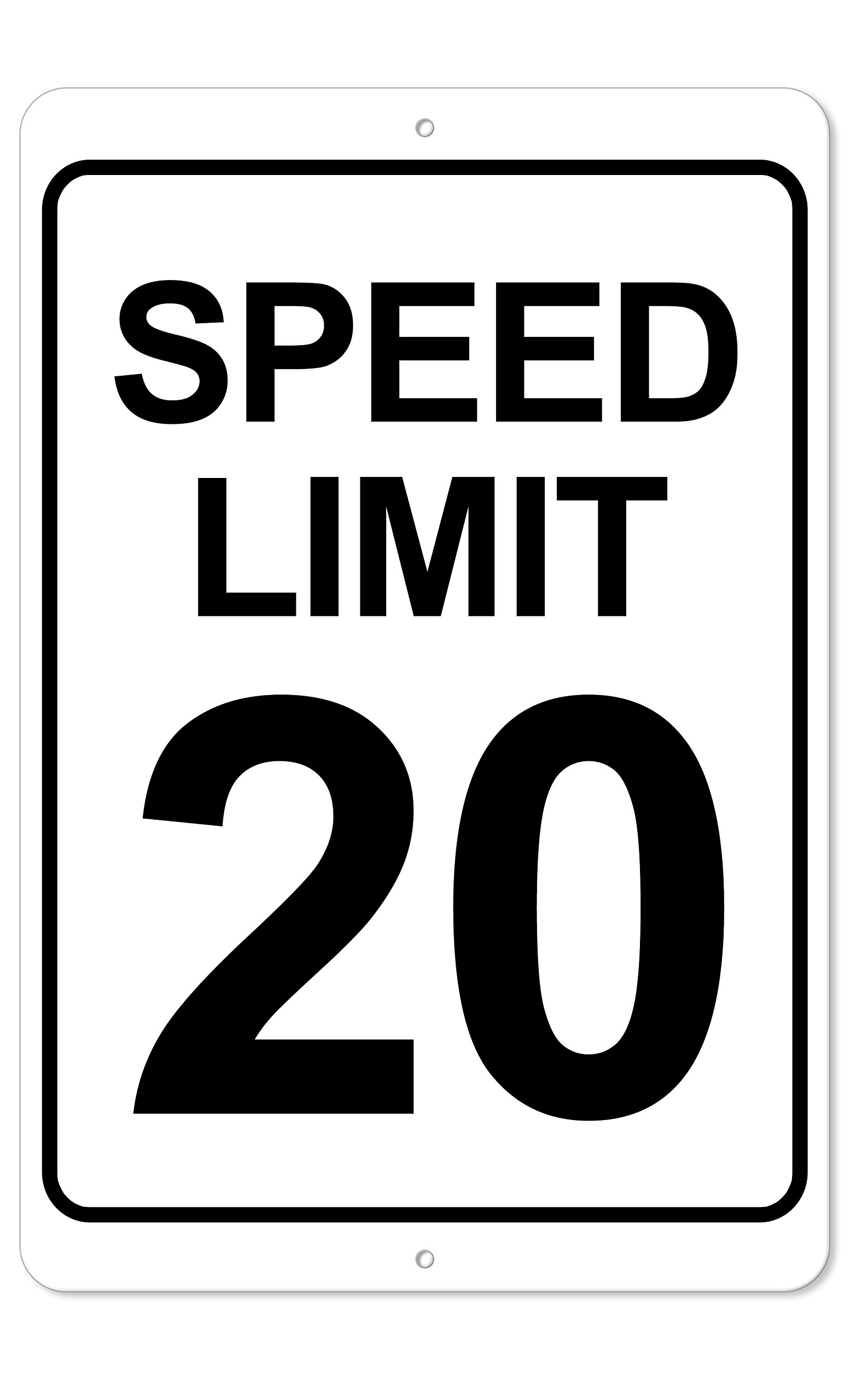 The King Kush20 MPH Speed Limit Sign - 8 x 12 Aluminum Outdoor Sign