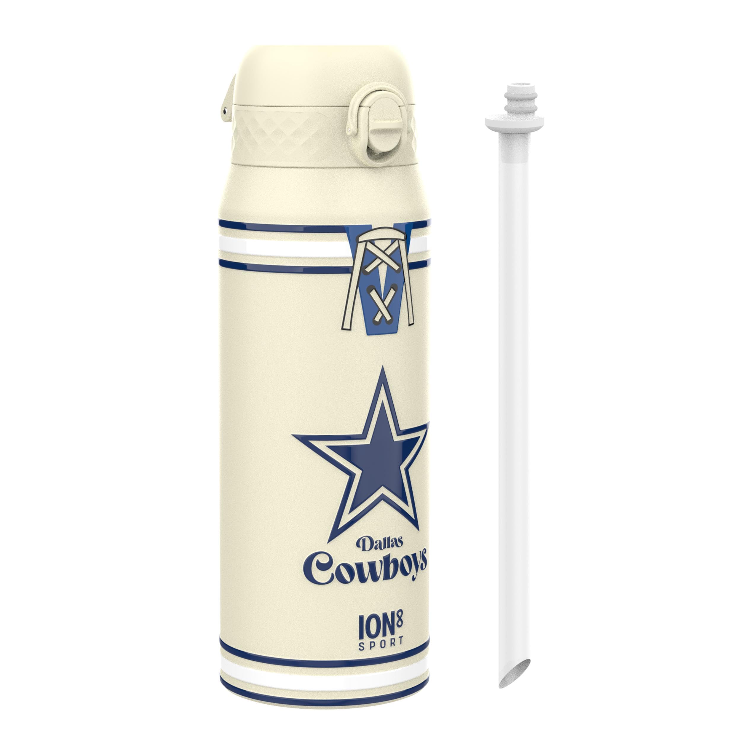 Rackhams Nfl X Ion8 Insulated Steel Water Bottle, Nfl Cowboys, 750Ml (24Oz)
