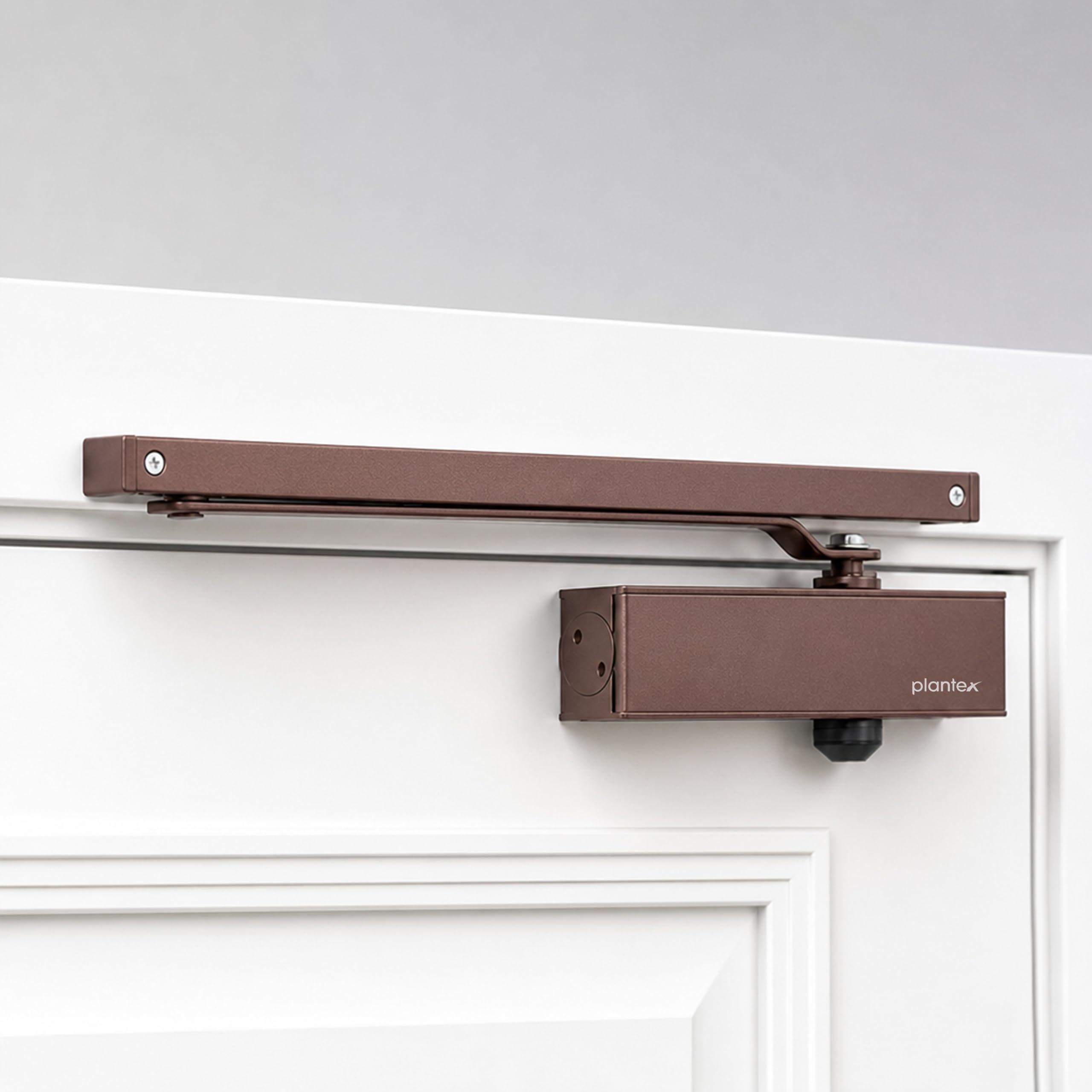 Plantex Automatic Aluminium Soft Door Closer with Double Speed for Heavy Door/Hydraulic Pelmet Arm Door Closer for Hotel-Home-Office (ISO 9001 Certified) (Capacity 120 Kg, Brown)-image-24
