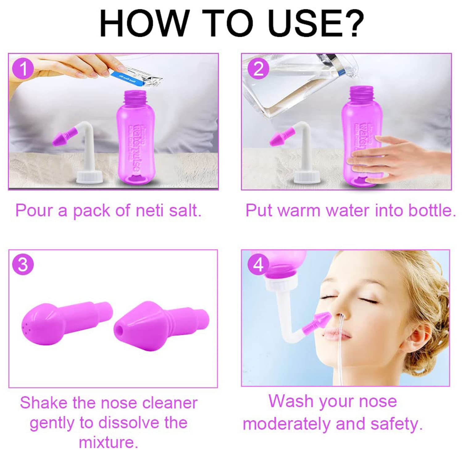 Netnassy Rinse Snapklik.com : Neti Pot Sinus Rinse Bottle Nose Wash Cleaner Pressure ...
