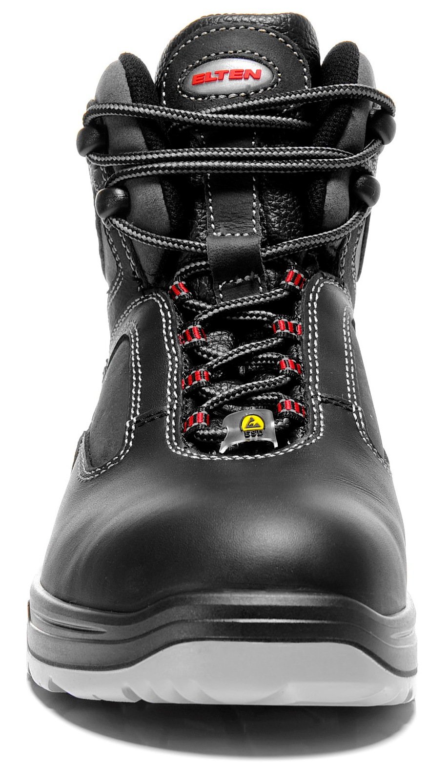 ELTEN Zapatos de seguridad LEX ESD S3, caballero, cuero/textil, puntera de acero, ligero, clásico, negro, tamaño: 51
