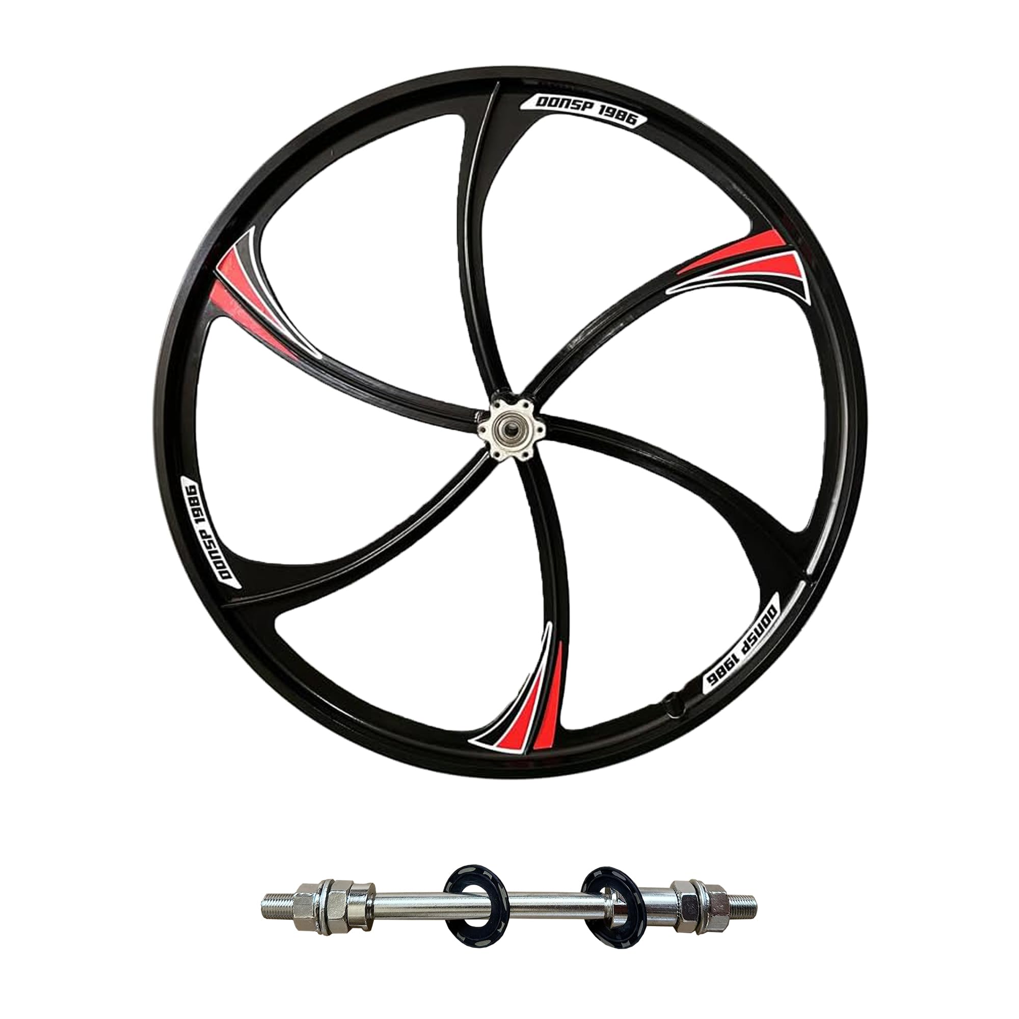 26 inch Bike Rear Mag Wheel, 26" Magnesium Bicycle Rear Rim for Beach Cruisers, MTB's Bicycle (Disc Brake)