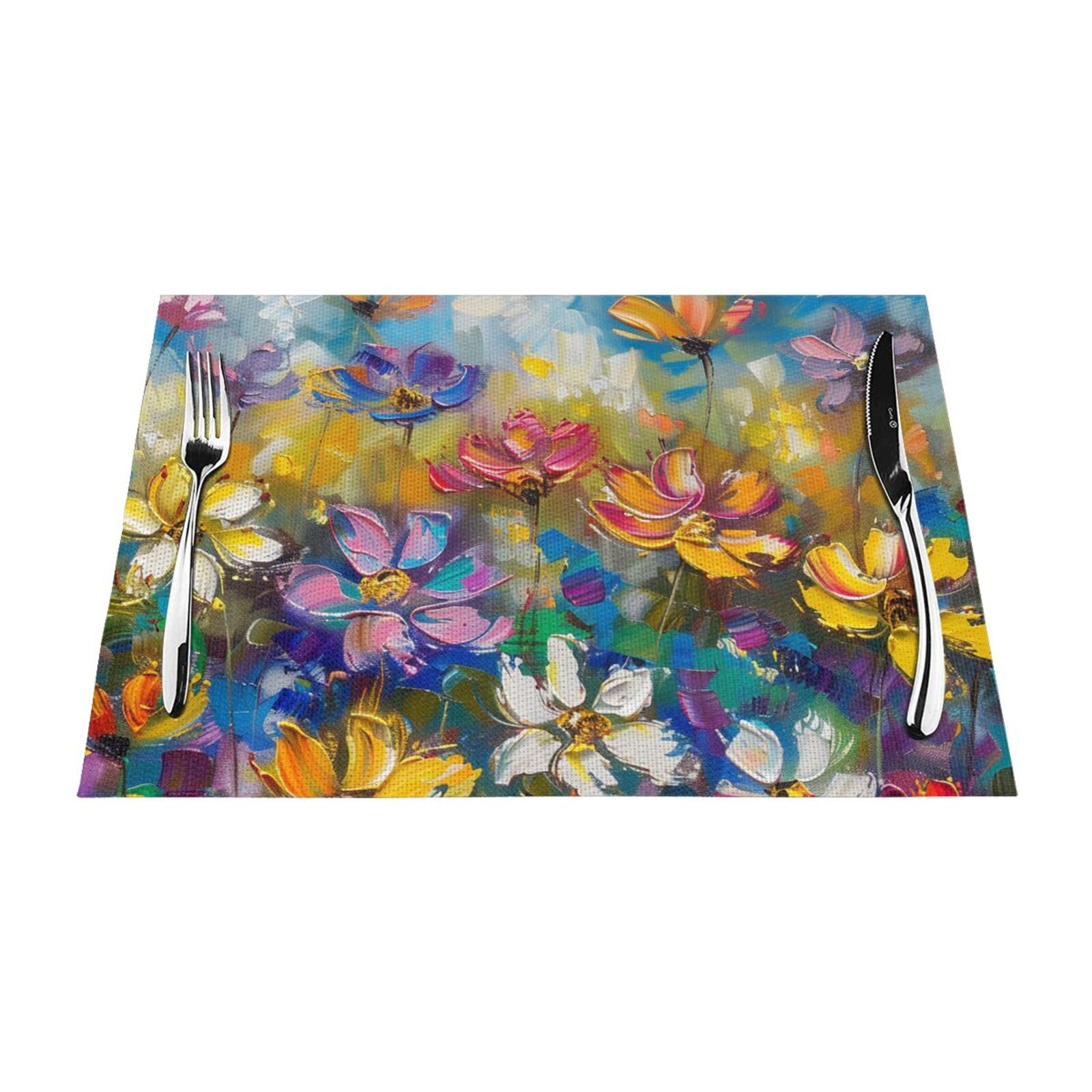 Set de table en PVC design abstrait napperon de qualité lot de 6
