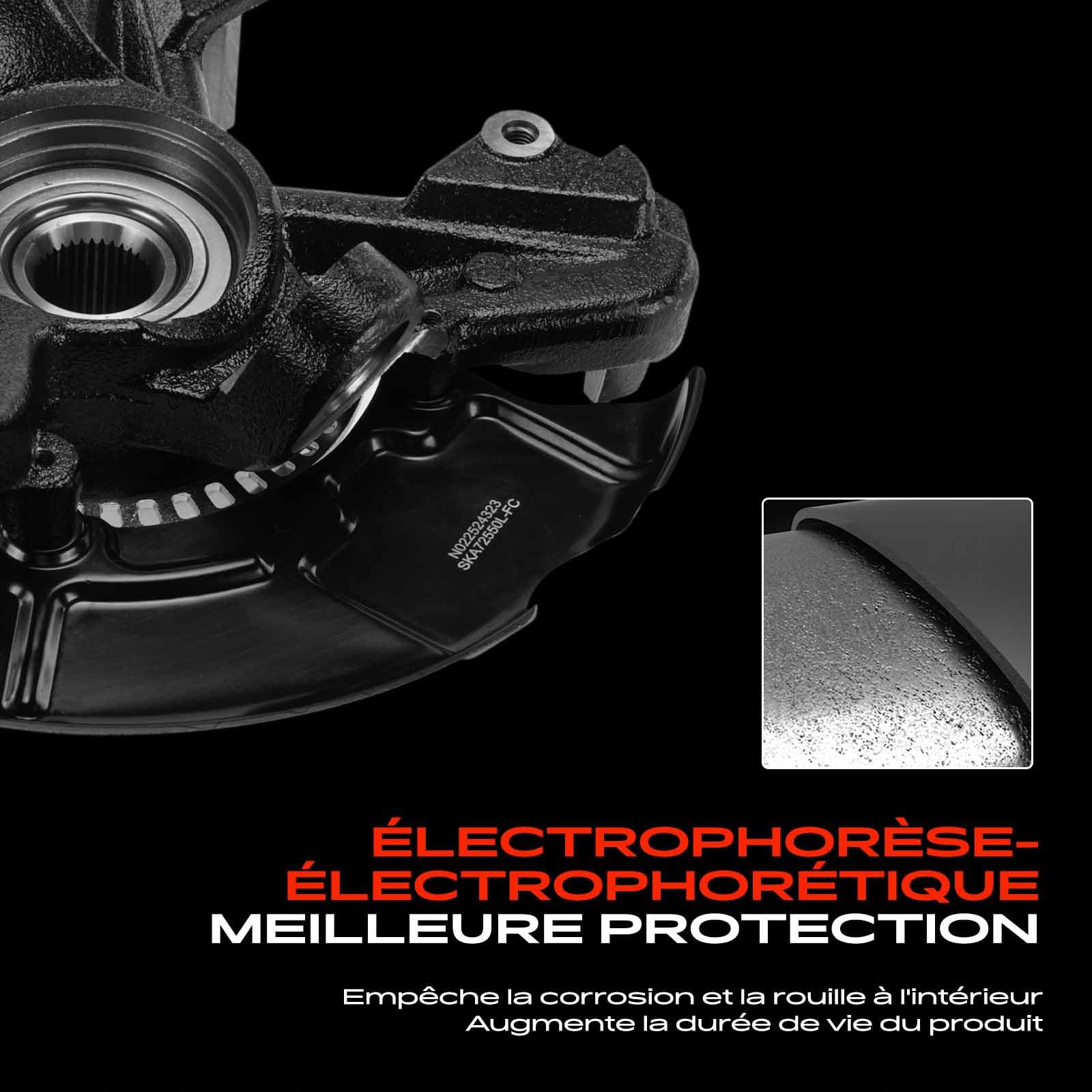Frankberg Fusée d'Essieu Suspension de Roue Avant Gauche Compatible avec Golf IV 1J1 Golf IV Variant 1J5 A3 8L1 Leon 1M1 O.c.t.a.v.i.a I Break 1U5 B.o.r.a Remplacer# 1J0407255N