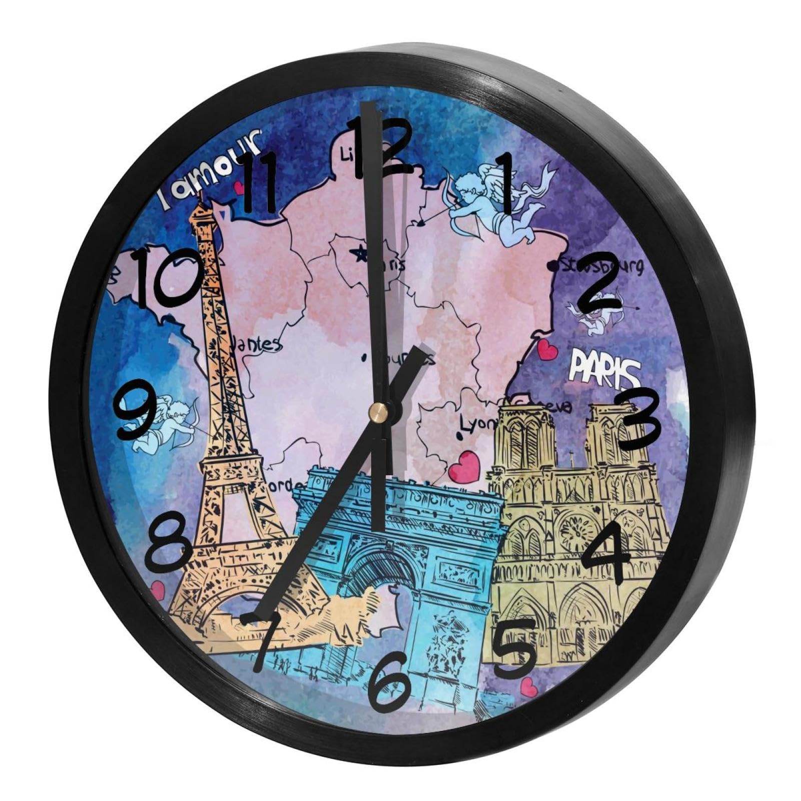 Horloge murale sans tic-tac à piles : finissez-en avec le bruit grâce au quartz carte de France