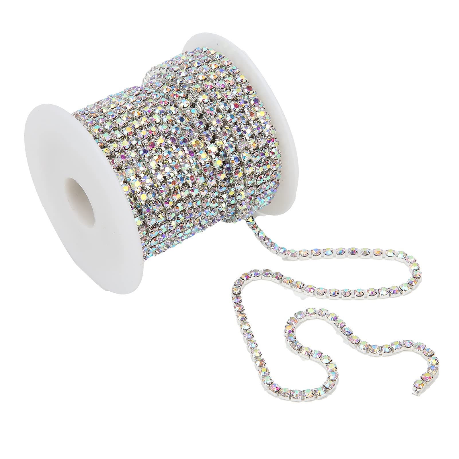 Autocollant Strass Mariage Ruban Strass Autocollant 1,8m Argent - Décorations Scintillantes - Pour Mariage, Fêtes, Téléphone Ruban Strass 1.8m