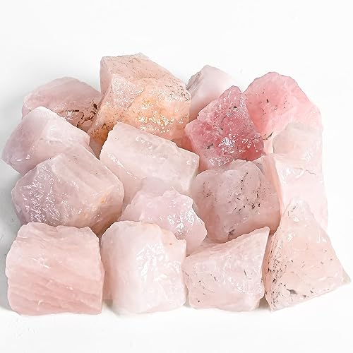 Miniatura 1 de Crocon Piedra natural bruta de cuarzo rosa de 2 libras, piedra natural cruda, pulido, minería, equilibrio de chakras, meditación, reiki, curación,