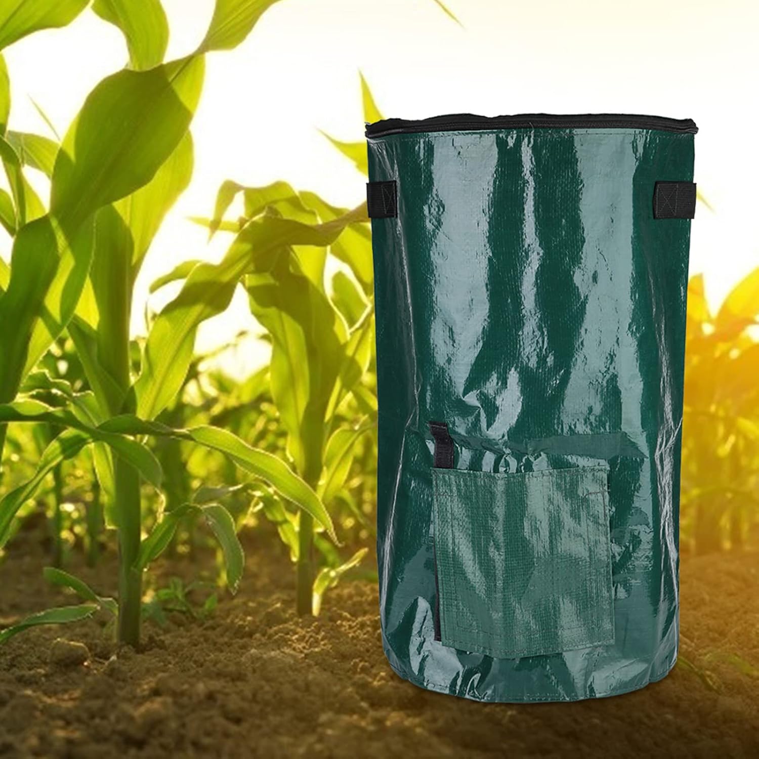 Compost Ferment Waste Disposal, Homemade Organic Waste Garden Yard, L 46L with Lid for Addition, Bottom for Continuous Use,