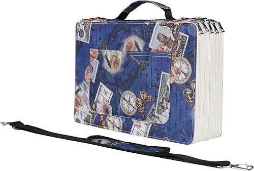 Miniatura 4 de Shulaner Estuche para lápices con capacidad para 500 lápices de colores o 340 bolígrafos de gel de colores con cierre de cremallera, gran capacidad,