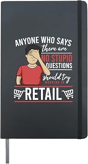 Seller, Stupid Questions, Facepalm, Retail Cashier Hardcover Journal, Black