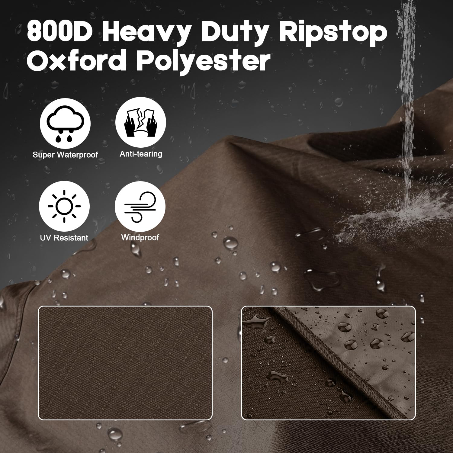 Bike Cover For Transport - Waterproof, Tear-Resistant Cover For 1-2 Bikes On Rack, With Reflective Straps & Buckles