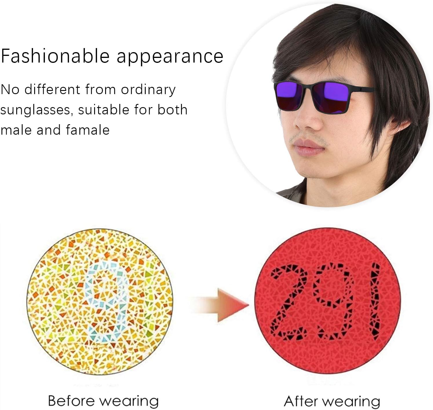 Colorblind Glasses for RedGreen Blindness,Weakness Eyesight