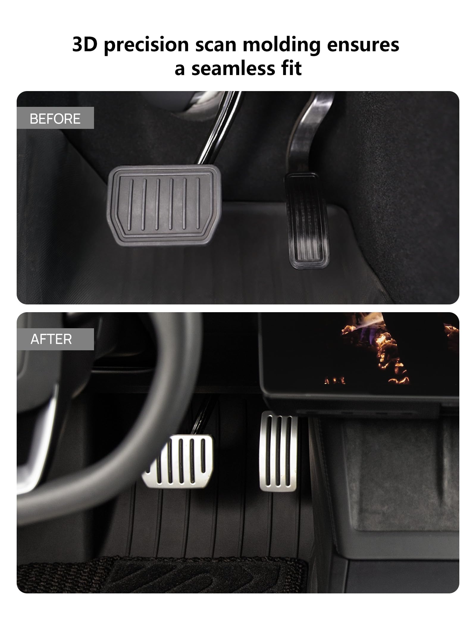Pedały ze stopu HALOBLK Performance, zaprojektowane dla Tesla Model Y / Juniper & Model 3/ Highland & Model X/S 2024 2025  34