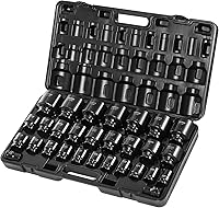 Vista 27 de Vevor - Juego de 1/2 pulgada de enchufes de impacto de 9 piezas, juego de enchufes profundos métricos 29-38 mm, juego de enchufes de eje de 6 puntas