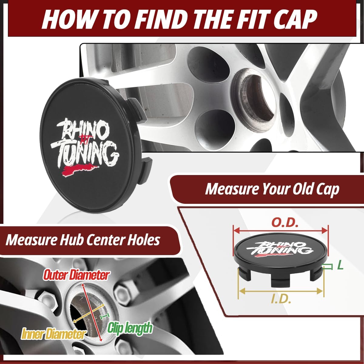 RTrhinotuning 4 PCS 54 mm Wheel Center Caps Compatible with2014-2020 Rogue 2000-2017 Sentra 2000-2017 Altima, OD: 2.13 in / 54 mm ID: 1.93 in / 49 mm Black Hub Caps