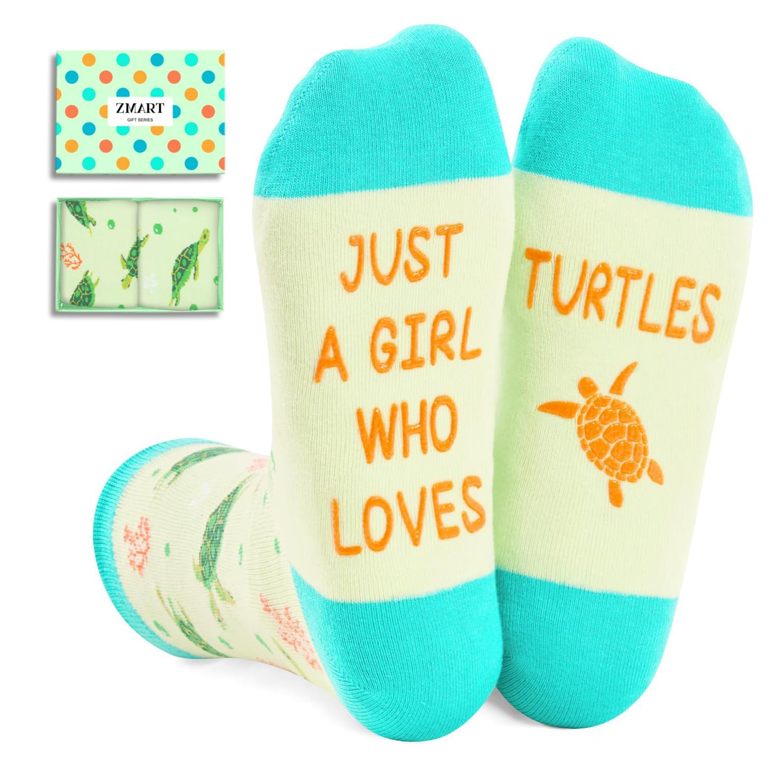 Animal Lover Gifts for Women - Frog Turtle Socks Dolphin Flamingo Gifts with Greeting Card