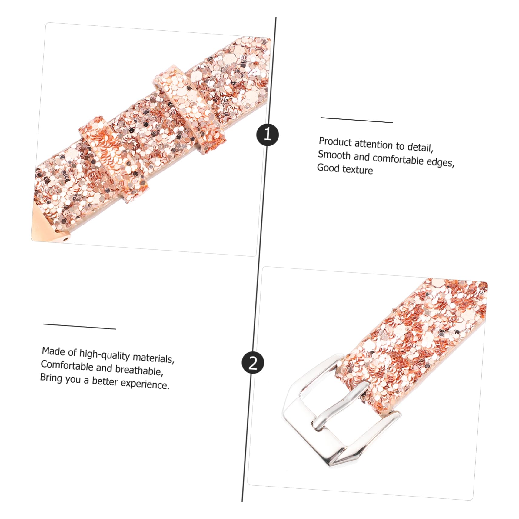 PACKOVE 3pièces Bracelet Sequins Pour Montre Compatible Avec Inspire Design Et Élégant Pour Toutes Les Occasions Facile à Installer Retirer