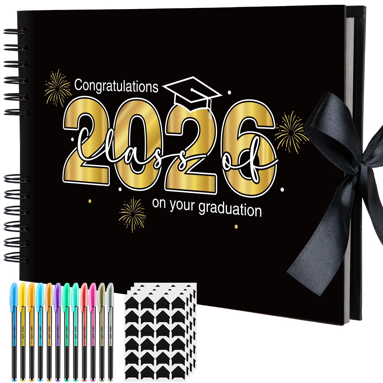 80 Pages Graduation Scrapbook Kit 11 x 8 Inch Scrapbook Phot