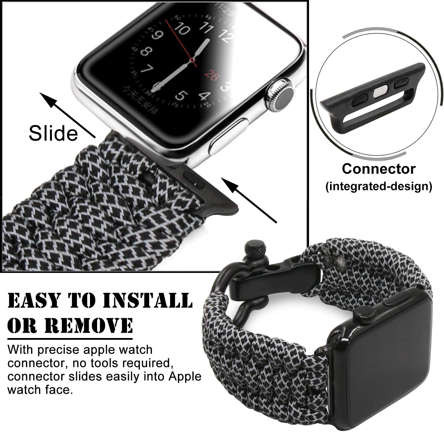 Savior Survival Gear Apple Watch Band 42mm Replacement made of 550