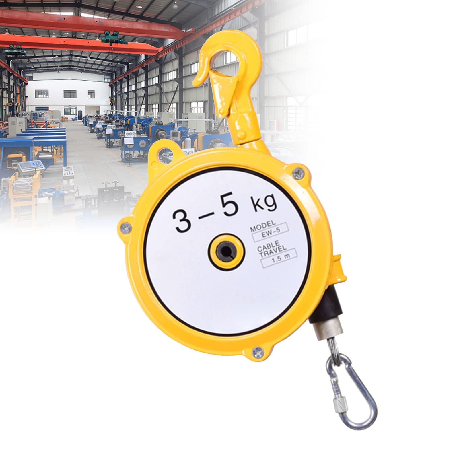 Bilanciatore a Molla 1-3kg/3-5kg/5-9kg, Porta Utensili Retrattile con Fune Metallica spessita, Nuovo Supporto Portautensili Retrattile per Officina e Attrezzature per Veicoli(Size:3-5kg)
