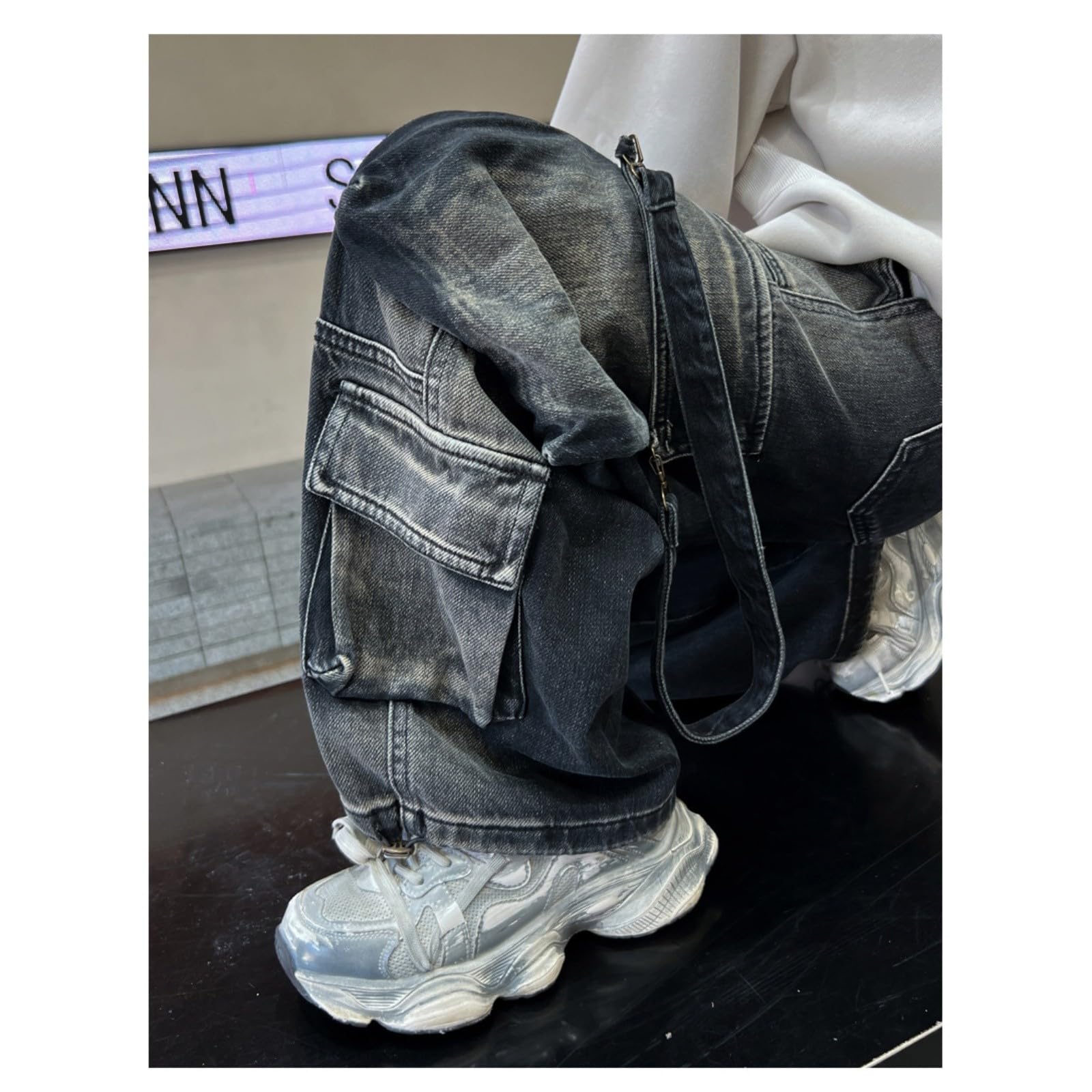Vaqueros Niño 4-12 Años Anchos Pantalón Vaquero Adolescentes Chico Elasticos Rectos Moda Vacaciones Streetwear Jeans Pantalones Vaqueros de Trabajo Denim Holgados Invierno 2026