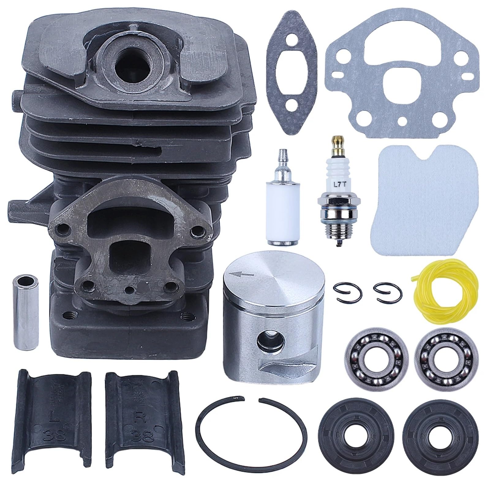 Kit de bujías de cojinete de cigüeñal y pistón de cilindro de 39 mm apto for motosierras h-u-s-q-v-a-r-n=a 240 240E 235E 235 236 236E