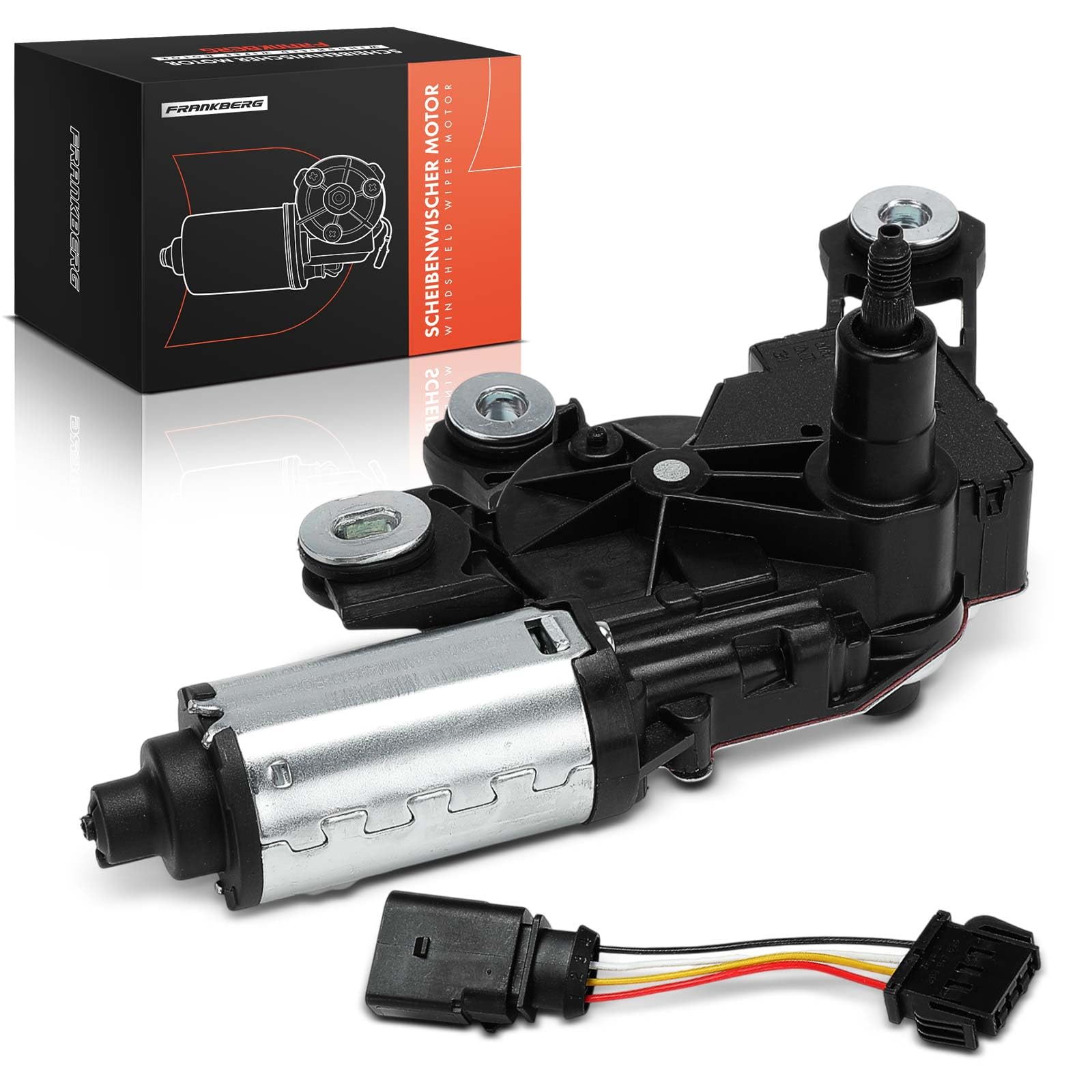 Frankberg Motor del limpiaparabrisas 4-Polos Trasera Compatible con A1 8X1 8XK A1 Sportback 8XA 8XF A6 Avant 4G5 4GD Q3 8UB 8UG Replace# 4G9955711A