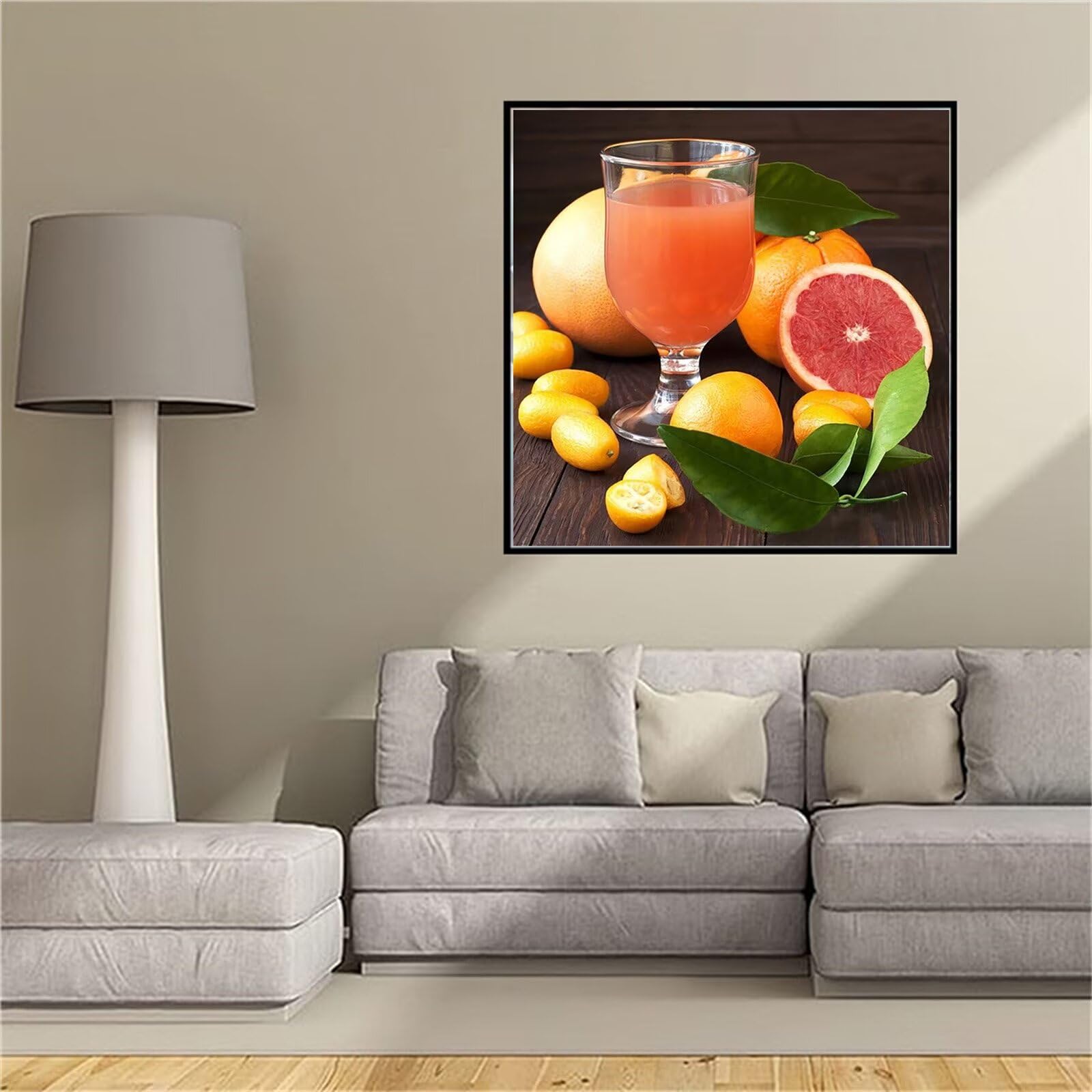 Peinture diamant jus d'orange loisir créatif anti stress pour adulte