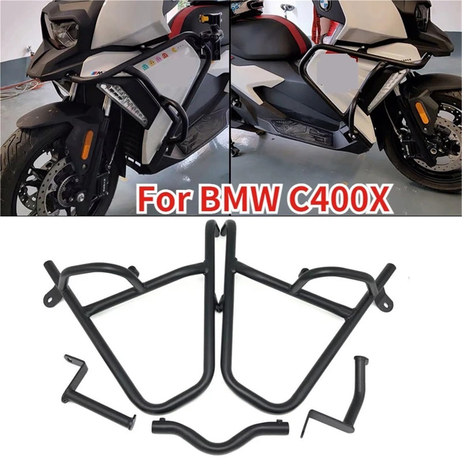 owiewki osłona Płyta Podwozia Motocykla Osłona silnika, klatka kaskaderska, zderzak motocyklowy, przednia rama boczna, pasuje do BMW C400X 2019-2013