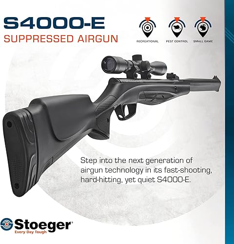 Miniatura 2 de Stoeger Combo S4000-E - Calibre .22 - Sintético Negro con Miras de Fibra Óptica y Alcance 4 x 32