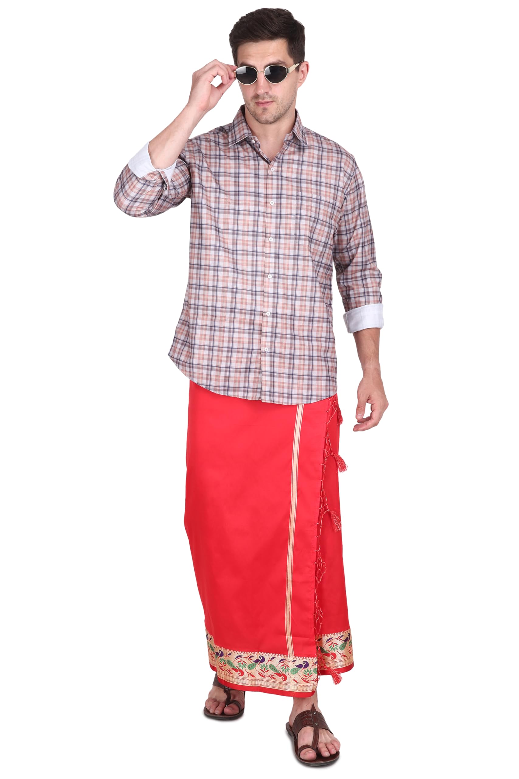 Men's Silk Lungi 2.2 Mtr-image-40