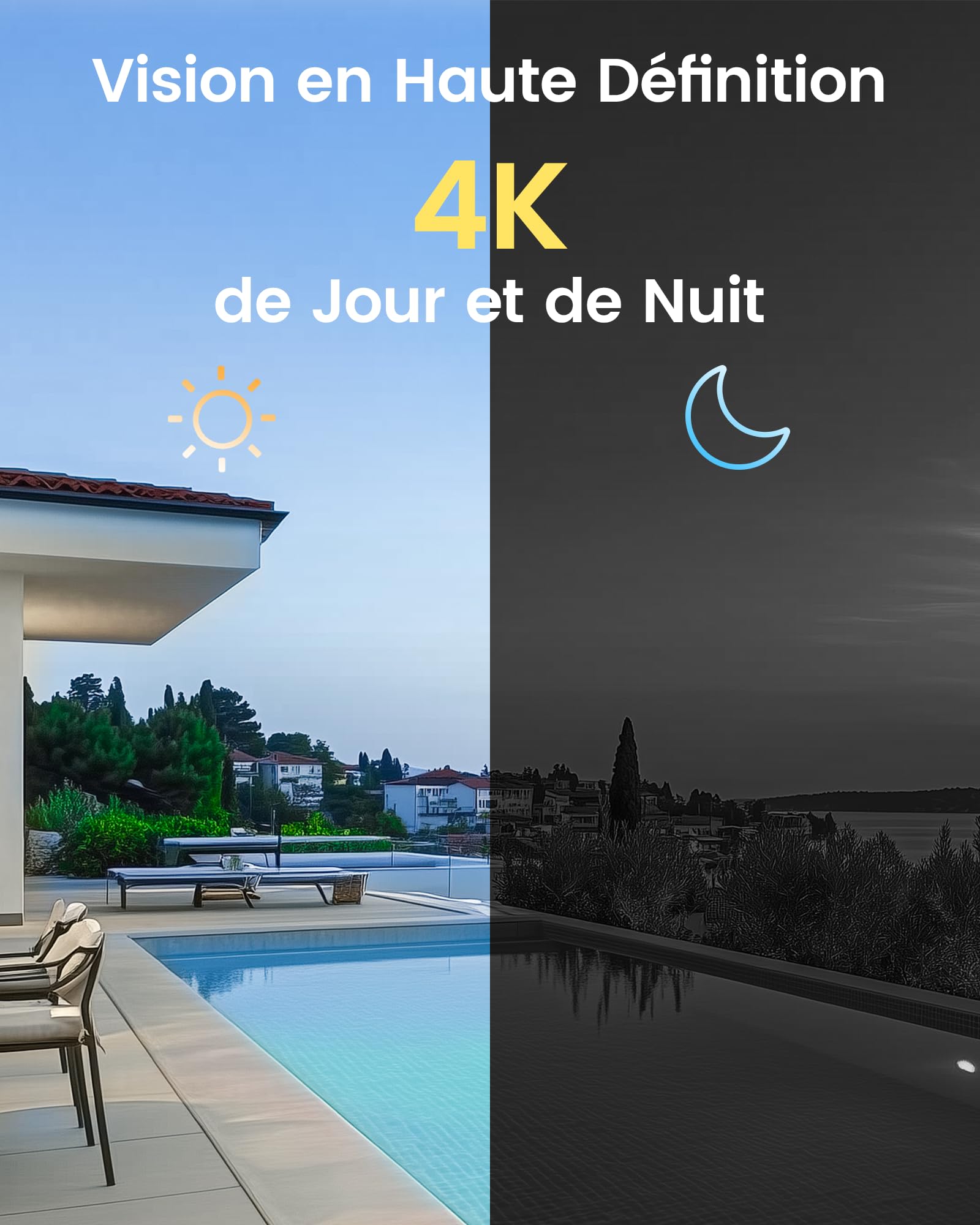 ZOSI 4K Kit Vidéo Surveillance PoE Extérieure Caméra IP et NVR 8MP sans HDD | Détection de Personne, et Alerte Instantanée, Accès à Distance, Vision Nocturne et Enregistrement 24/7