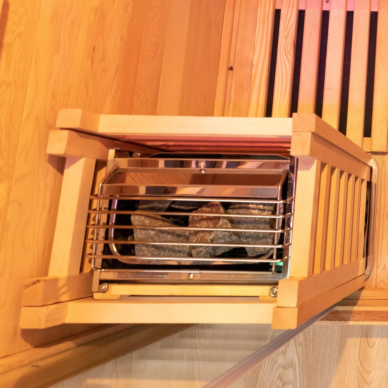 Smartmak Rocas de repuesto para sauna, caja de 33 libras de piedras volcánicas para calentador de sauna para interiores y exteriores, saunas de vapor tradicionales