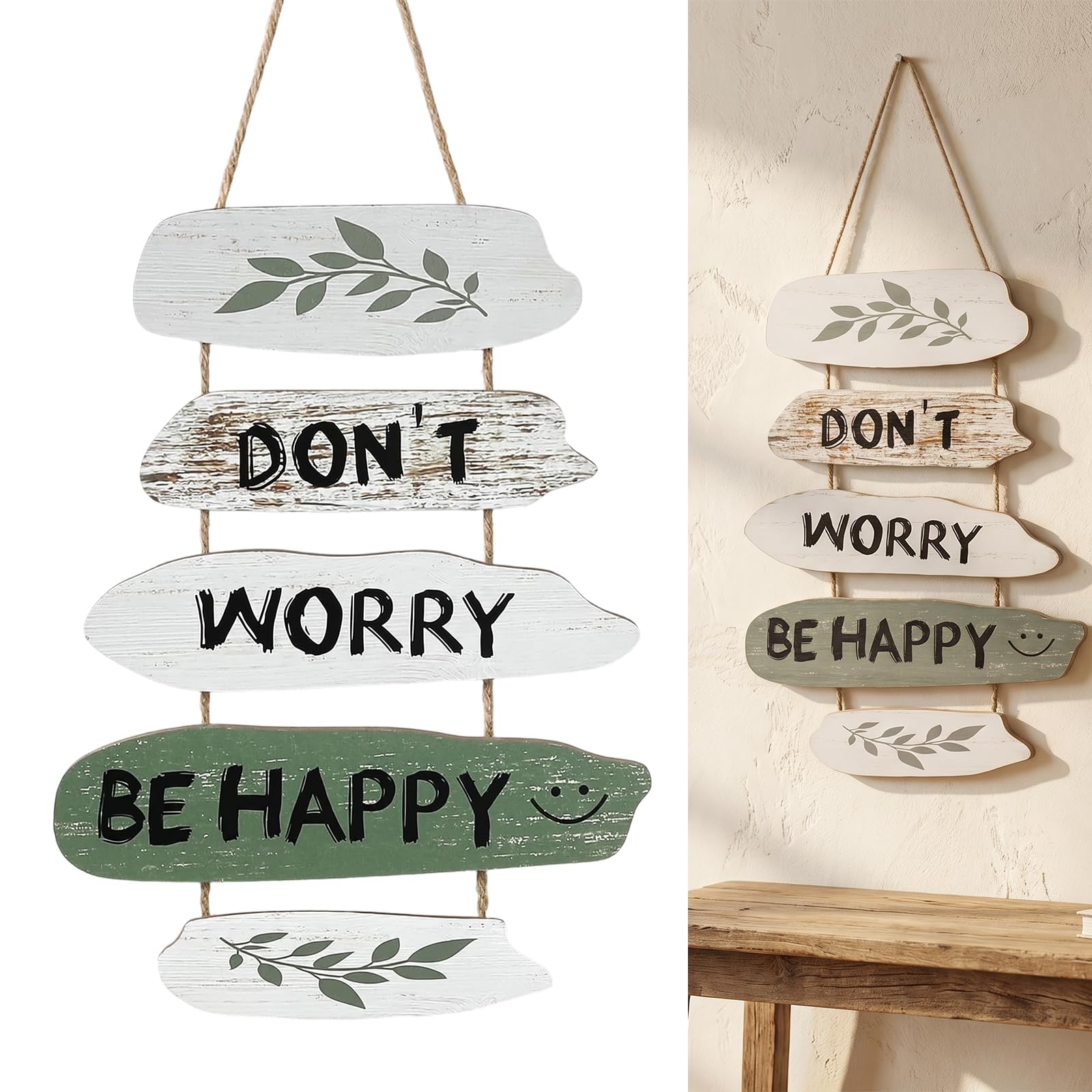 Inspirational Quotes Wall Art, Motivational Quote Wooden Hanging Sign