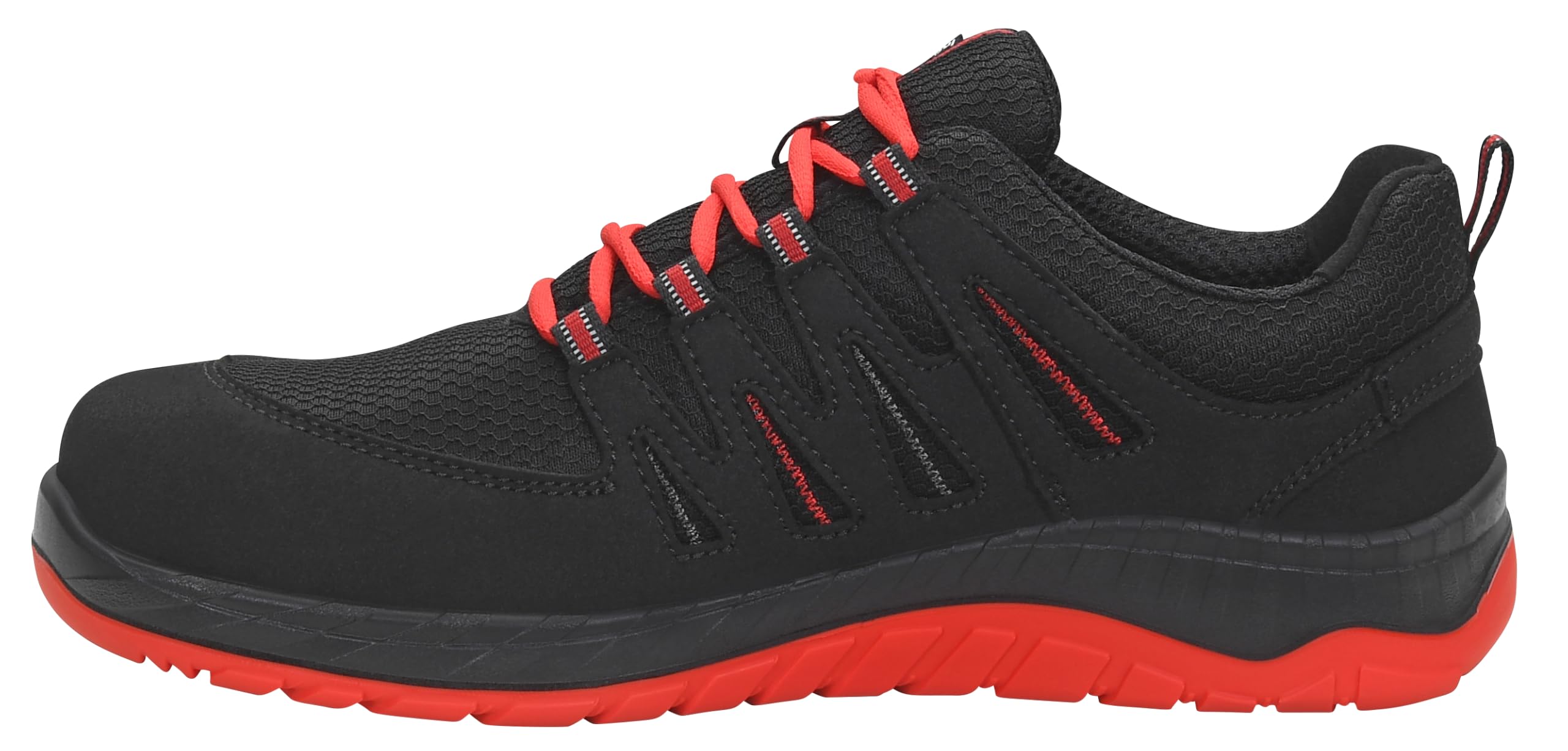 ELTEN Maddox Compo Black-red Low ESD S3S | Sicherheitsschuhe für Damen & Herren, Kunststoffkappe, leicht, atmungsaktiv