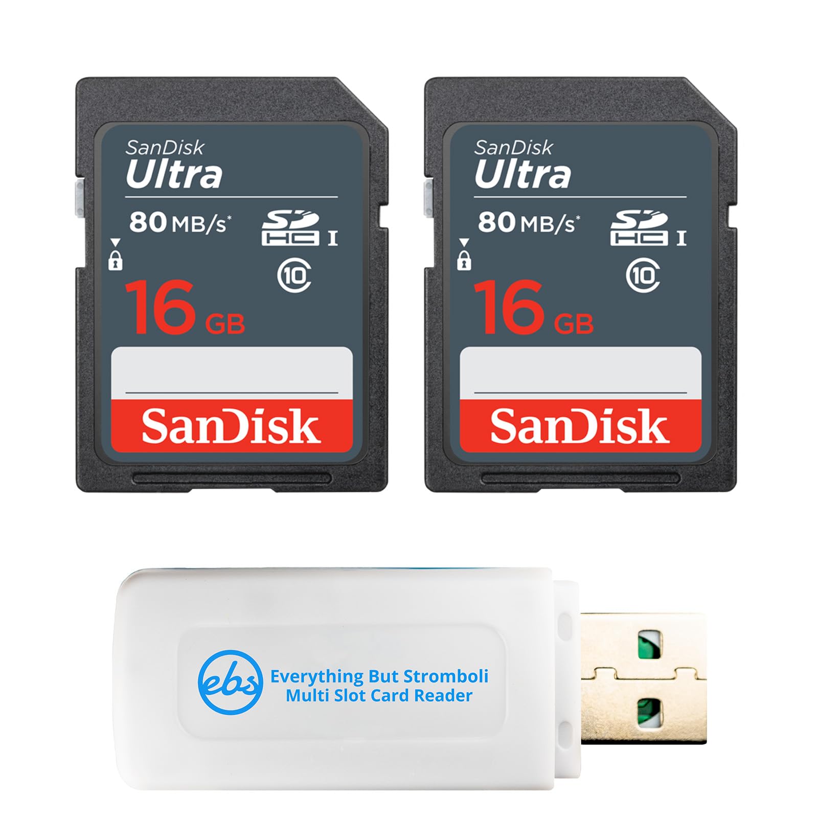 SanDisk UHS-1 Ultra Class 10 - Tarjeta de memoria de 16 GB, paquete de 2