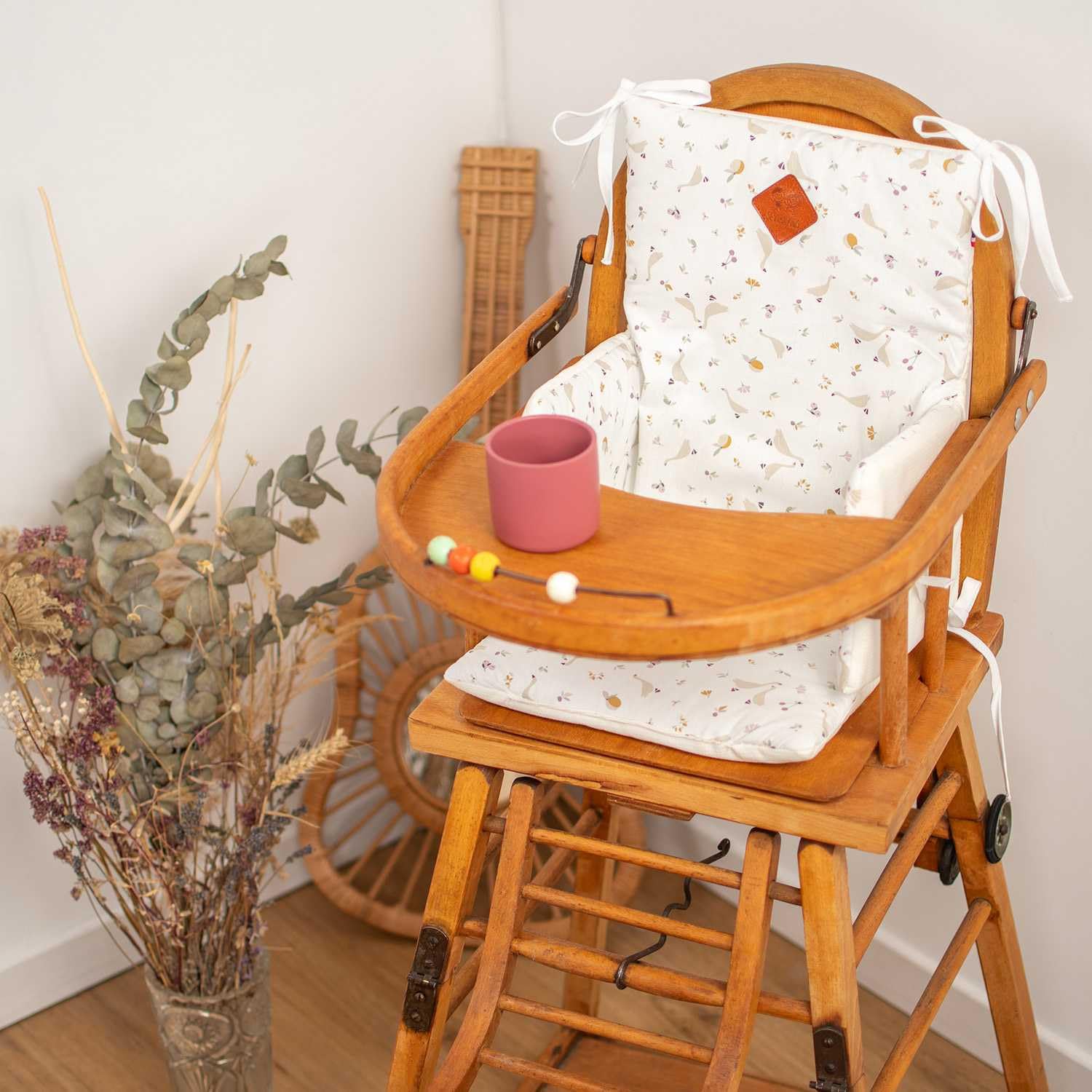 SEVIRA KIDS | Coussin de chaise haute bébé, Sidonia - 27 x 58 cm - Made in France