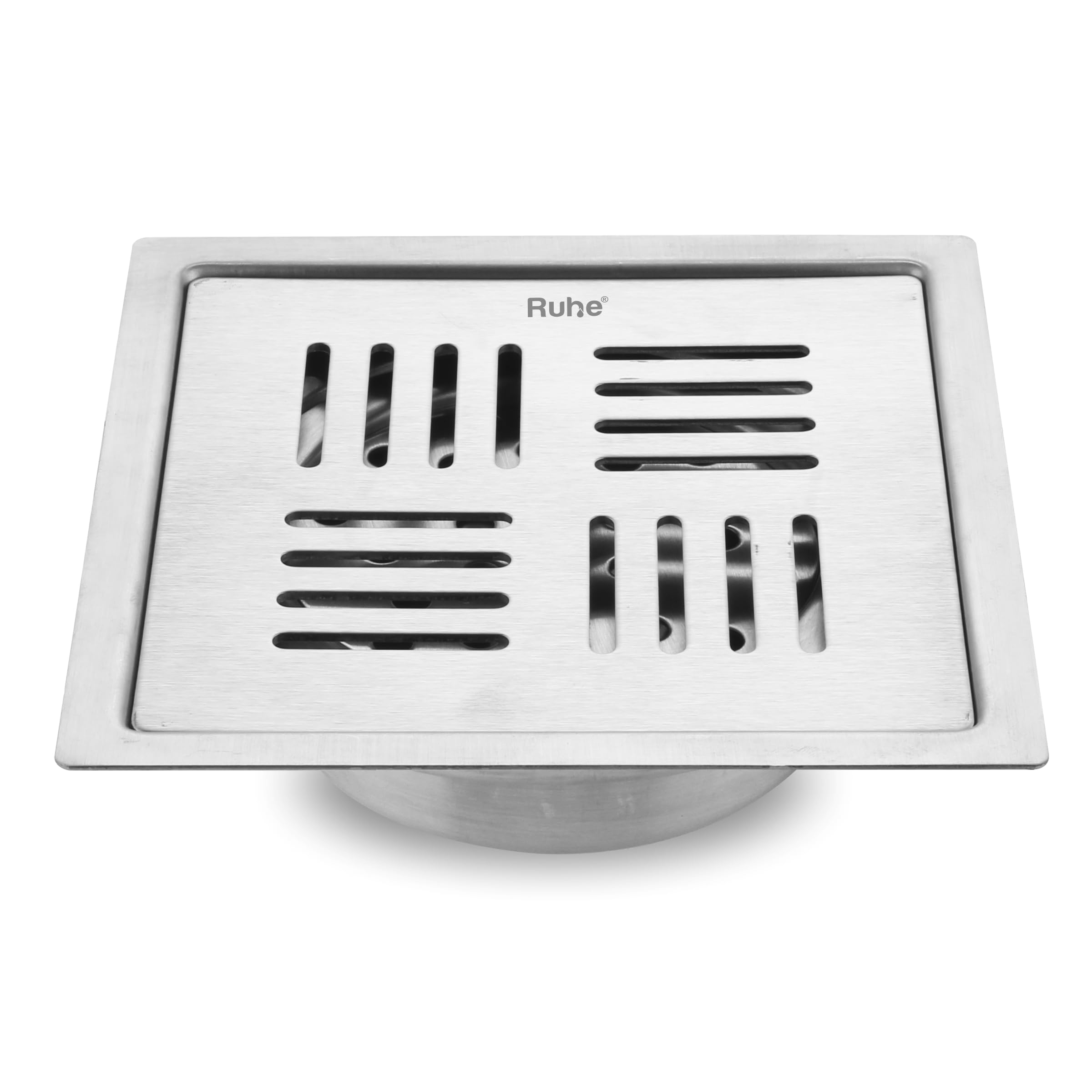 Ruhe Sapphire Square Floor Drain - Stainless Steel -11