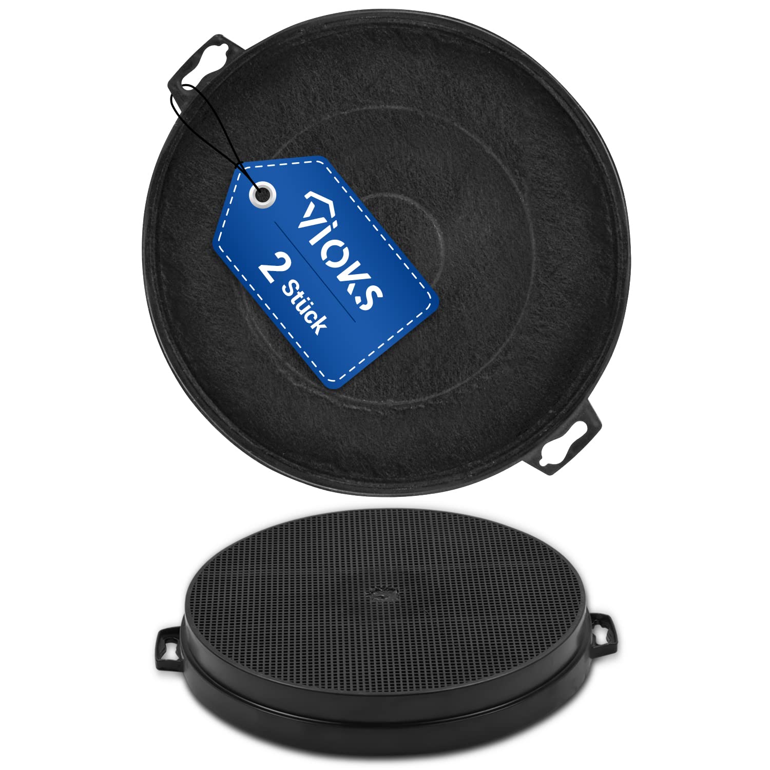 VIOKS 2x Kohlefilter 210mm Dunstabzugshaube Ersatz für Bosch 00353121 | Aktivkohlefilter, für Neff Bosch Balay Elica Siеmens Abzugshaube